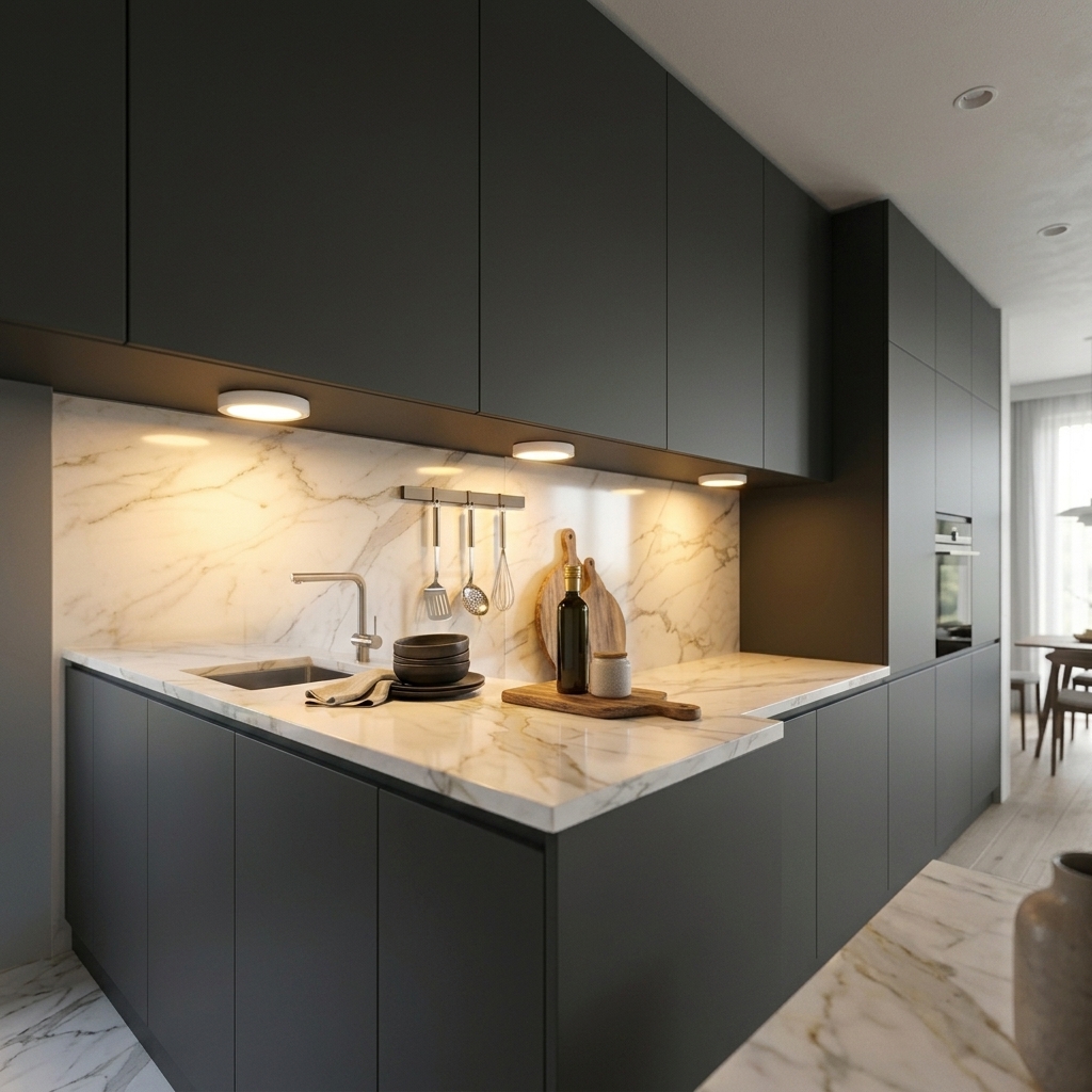 چراغ زیر کابینتی ریموت دار ۳ عددی LED مهتابی مناسب کمد/اتاق خواب/اشپزخانه و ...